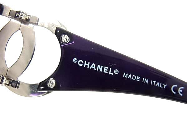 CHANEL シャネル サングラス ココマーク 6014 パープル プラスチック レディース シルバー金具