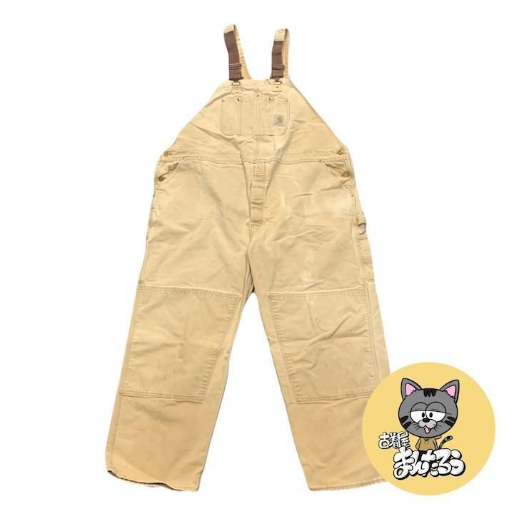 カーハート 古着 オーバーオール ダブルニー ボタンフライ 3XL