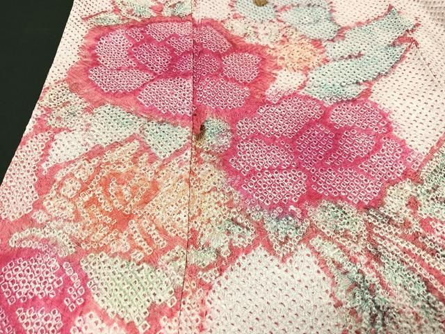 平和屋着物＃羽織 総絞り 流水花文 正絹 逸品 未使用 CAAT5836id