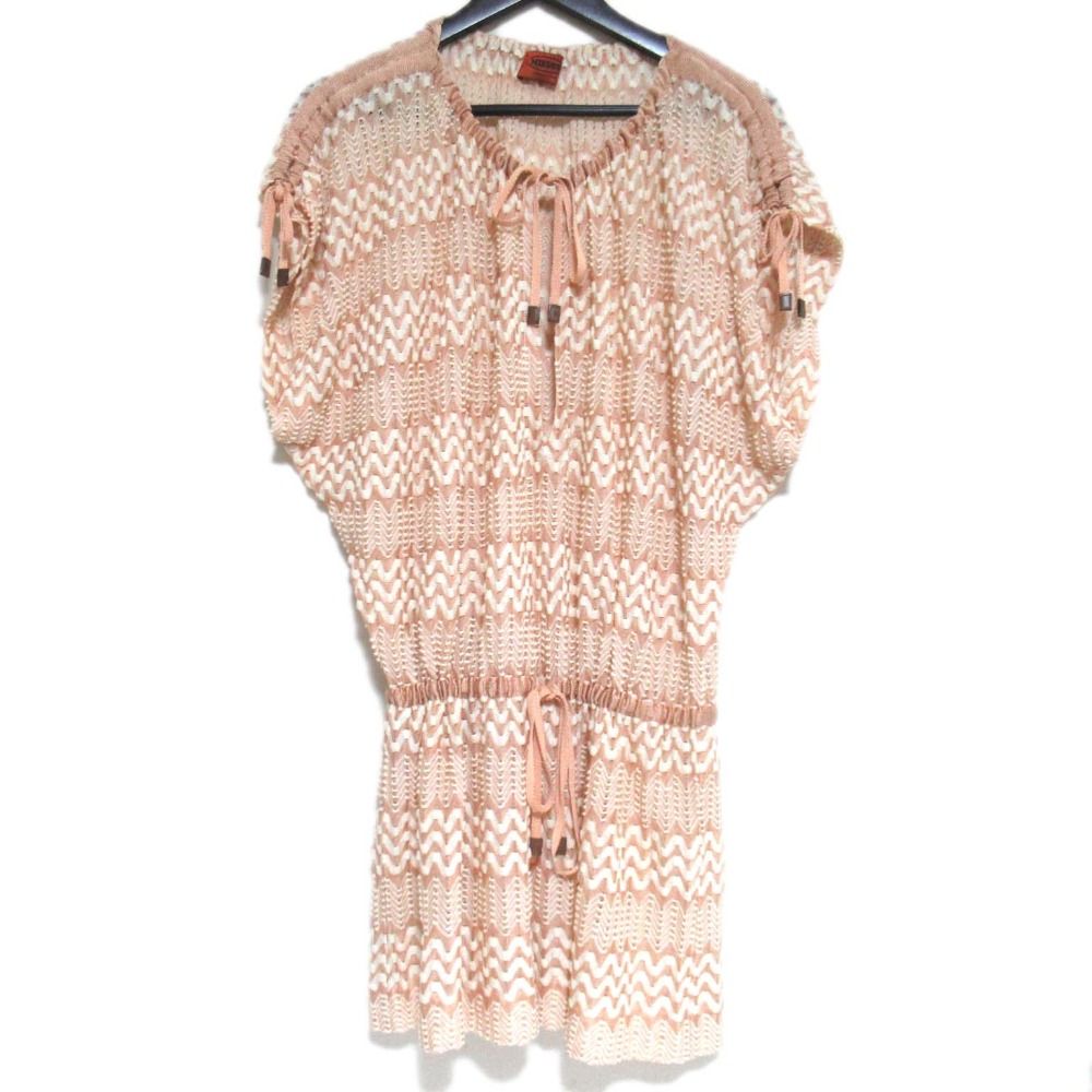 美品 MISSONI ミッソーニ シェブロンボーダー柄 リネン サマー