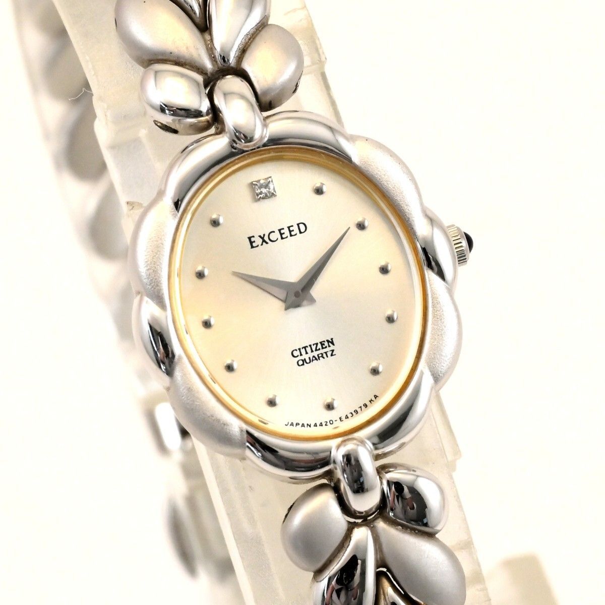 電池交換済み CITIZEN シチズン Exceed 19.5mm シルバー文字盤 