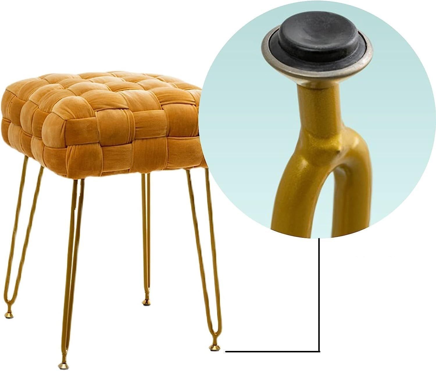 高反発クッションのベロア調スツール