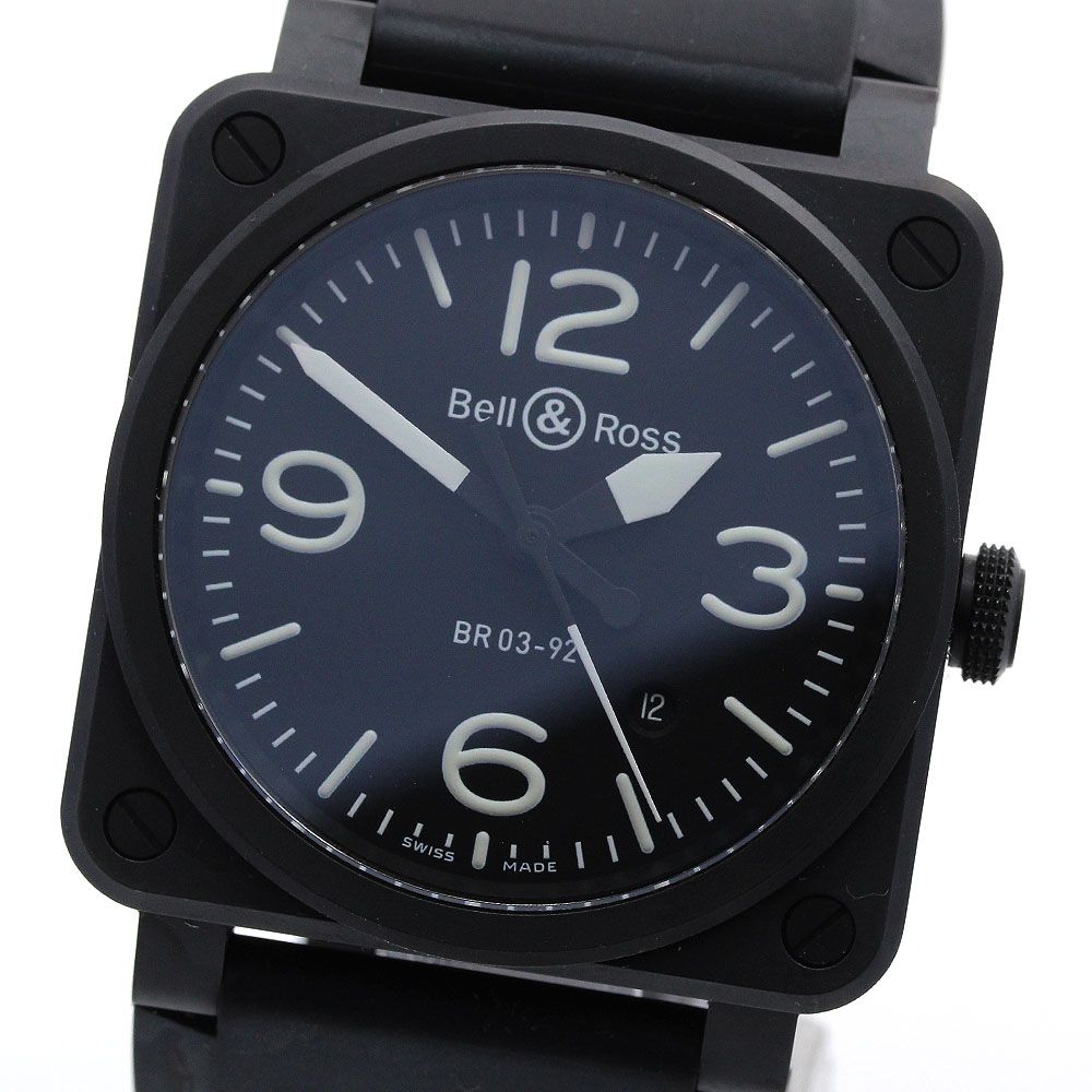 ベル＆ロス Bell＆Ross BR03-92-CBL ナイトラム デイト 自動巻き メンズ_847809
