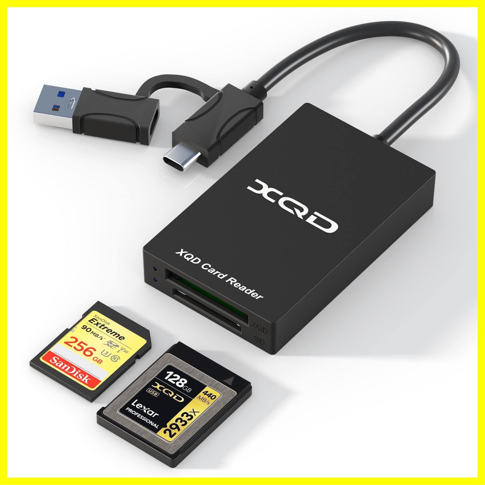 在庫処分】XQD SDカードリーダー、USB Type C to USB変換 XQD カードリーダー、SONY G/Mシリーズ、Lexar  2933x/1400x USBマーク XQDカードに対応、SD/SDHCカード対応 USB3.0 5Gbps 高速転送 - メルカリ