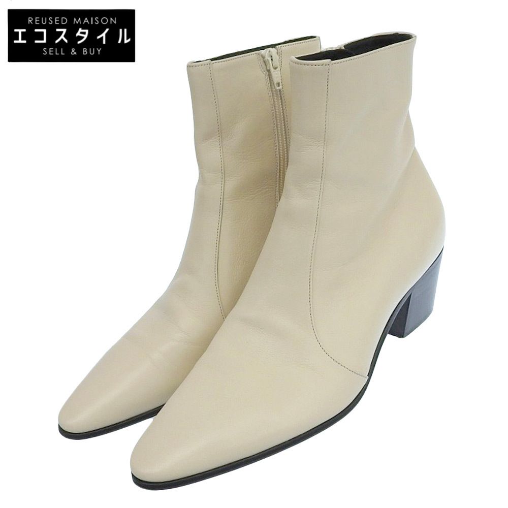 SAINT LAURENT PARIS サンローランパリ サイドZIP ショートブーツ シューズ メンズ レザー ライトベージュ 41 667620 41