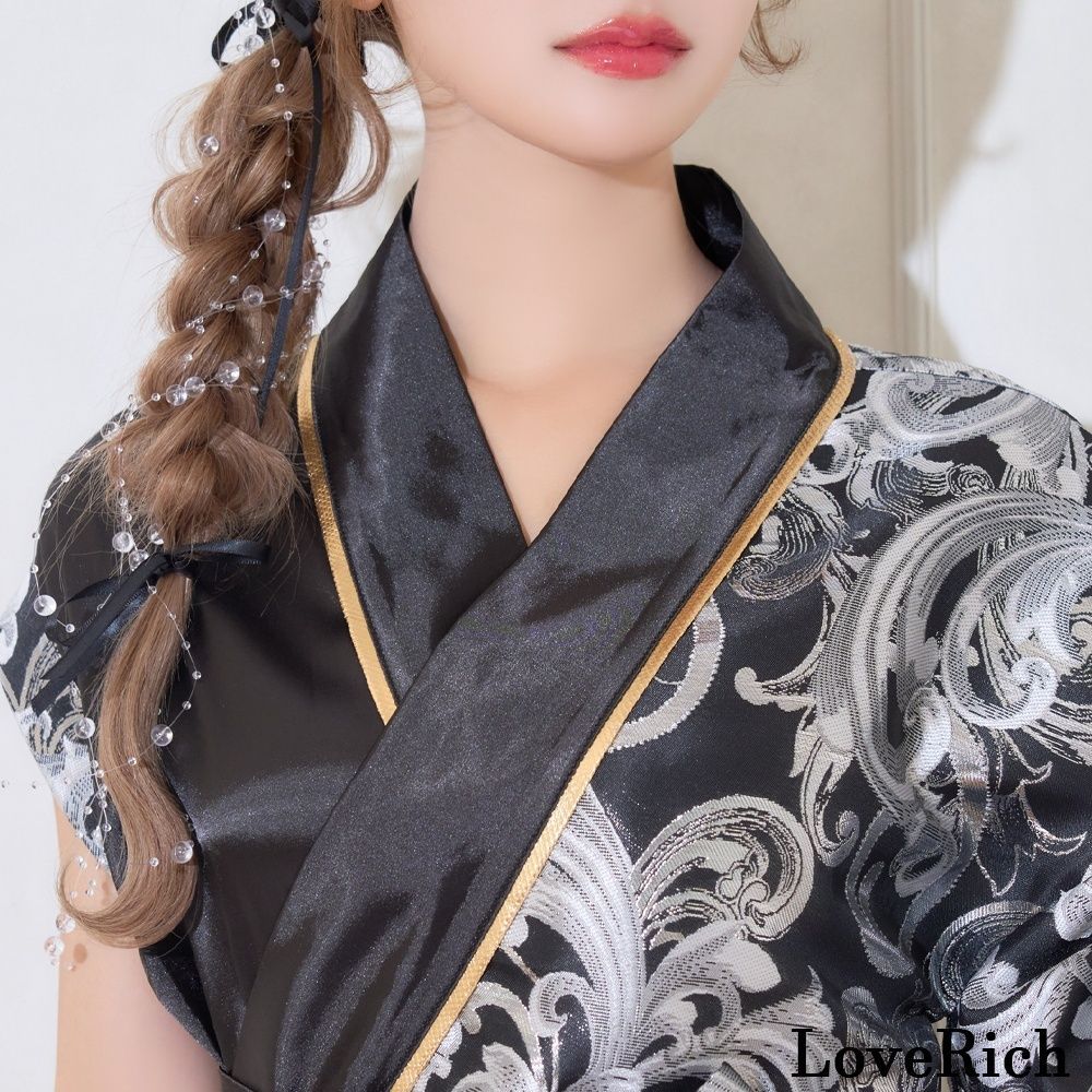 LoveRich ラブリッチ 【2点セット/2カラー】アシンメトリー 花柄 和柄