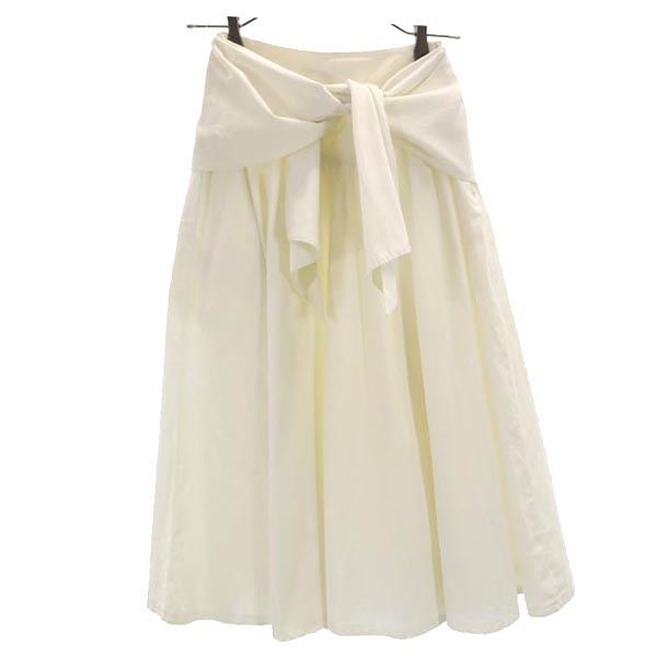 クリスチャンディオール フレア スカート S 白 Christian Dior レディース   【230505】綿100％カラー