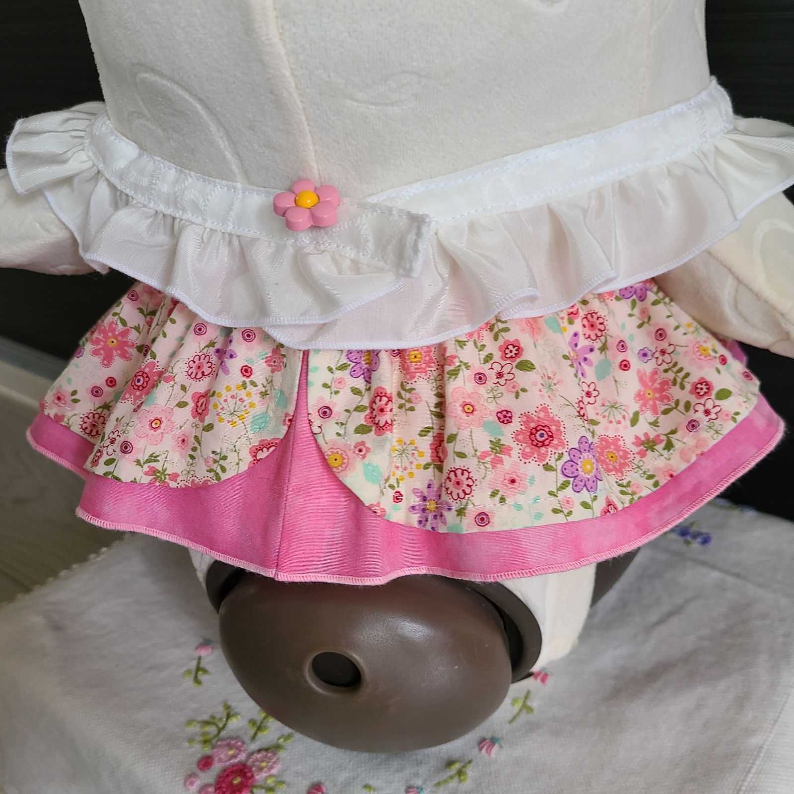 【1015】 ラボット服 LOVOT エプロンドレス(白いレース②)