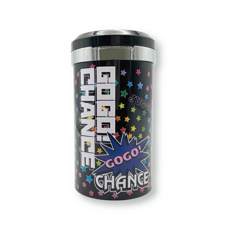 Color ブラック ジャグラー 光る 音が鳴る 灰皿 GOGO ランプ アッシュトレイ4 GOGO CHANCE柄 ブラック 黒