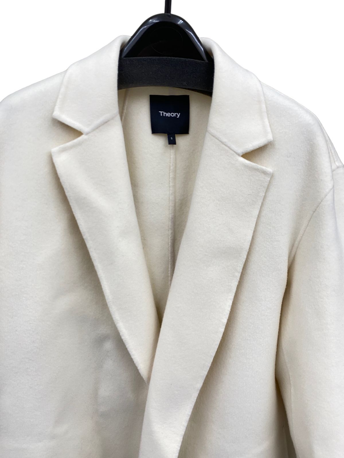 ☆EM1274 theory セオリー ロングコート ウールコート アイボリー S