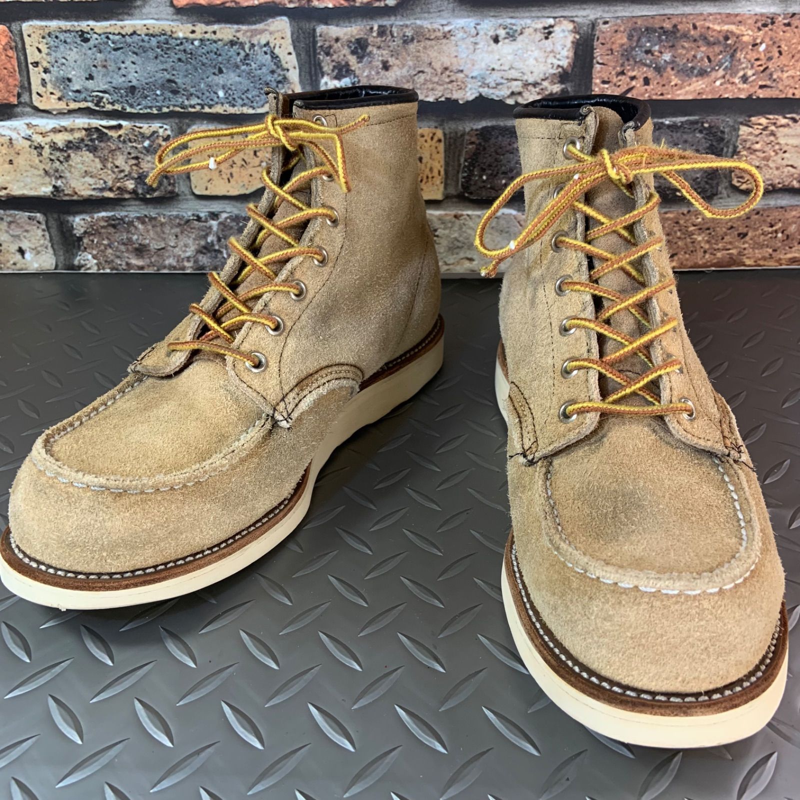 REDWING 8173 モックトゥワークブーツ 90’S 四角犬タグ US9Eほど JP27㎝ほど レッドウイング アメリカ製 25C28-8173