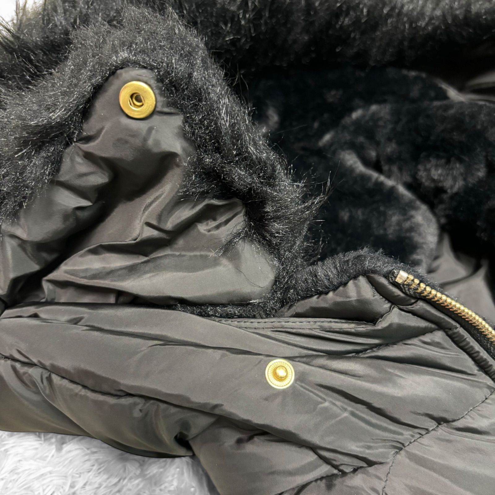 ZARA ザラ ダウンジャケット フード ブルゾン ジャンパー ブラック M