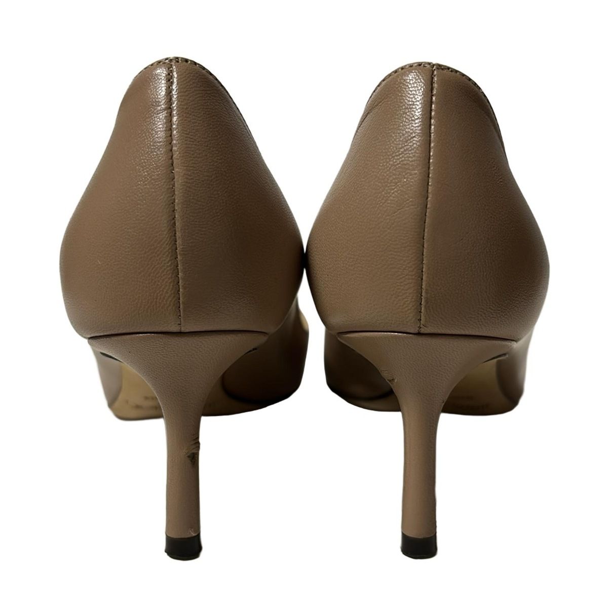 JIMMY CHOO ジミーチュウ パンプス スエードレザー ピンク サイズ38 クリスタルチェーン付き Ivory サテン・パンプス | SAEDA 100