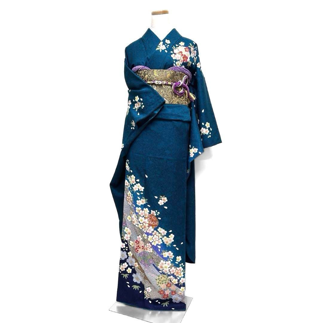 振袖 花紋 金彩 鞠 桜 萩 ヱ霞 七宝 熨斗 成人式 着物 101b d - メルカリ