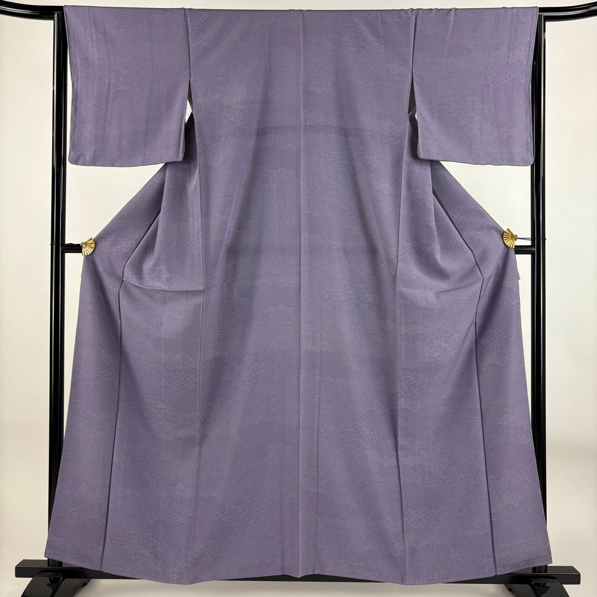 江戸小紋 身丈160cm 裄丈65cm M 袷 雲文 寄せ柄 紫 正絹 秀品