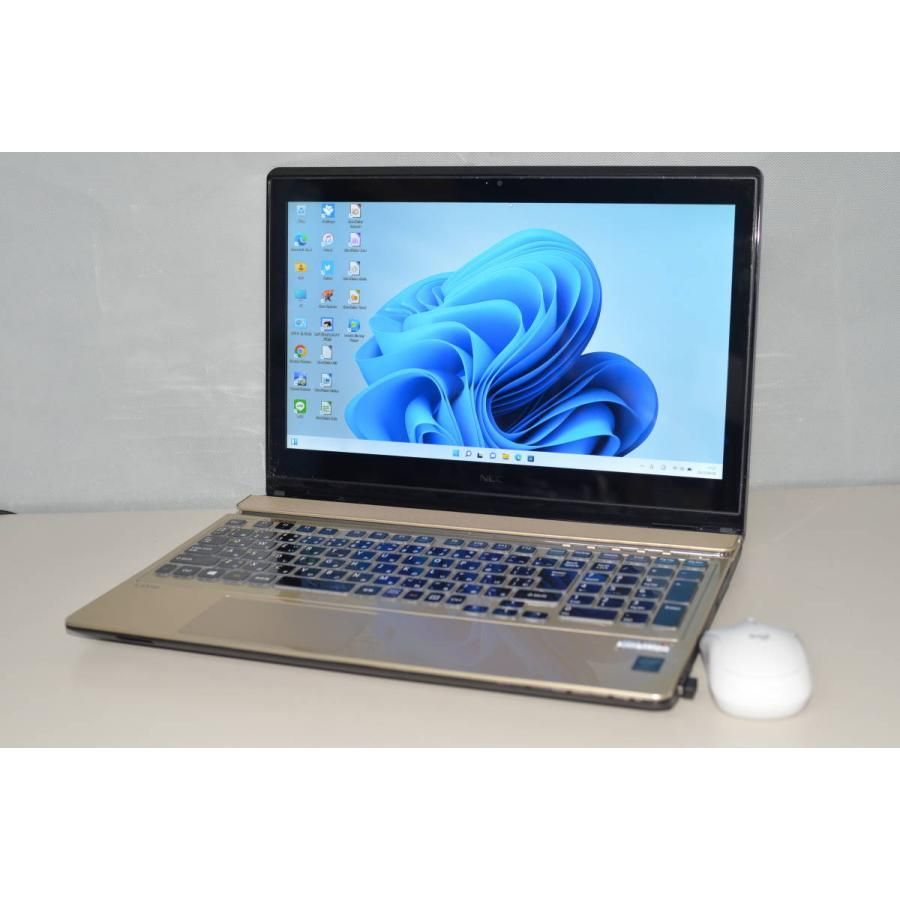 中古ノートパソコン NEC NS750/B Windows11+office 爆速SSD512GB core i7-5500U/メモリ8GB/15.6インチ/タッチパネル/webカメラ/ブルーレイ 中古ノートパソコン NEC NS750/B Windows11+office 爆速SSD512GB core