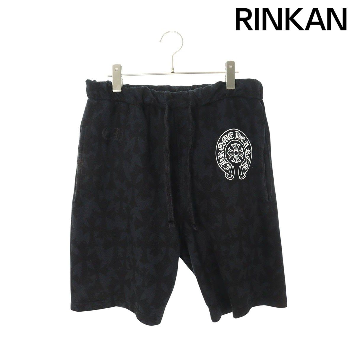 クロムハーツ SWEAT PANTS セメタリークロス総柄スウェットハーフ  