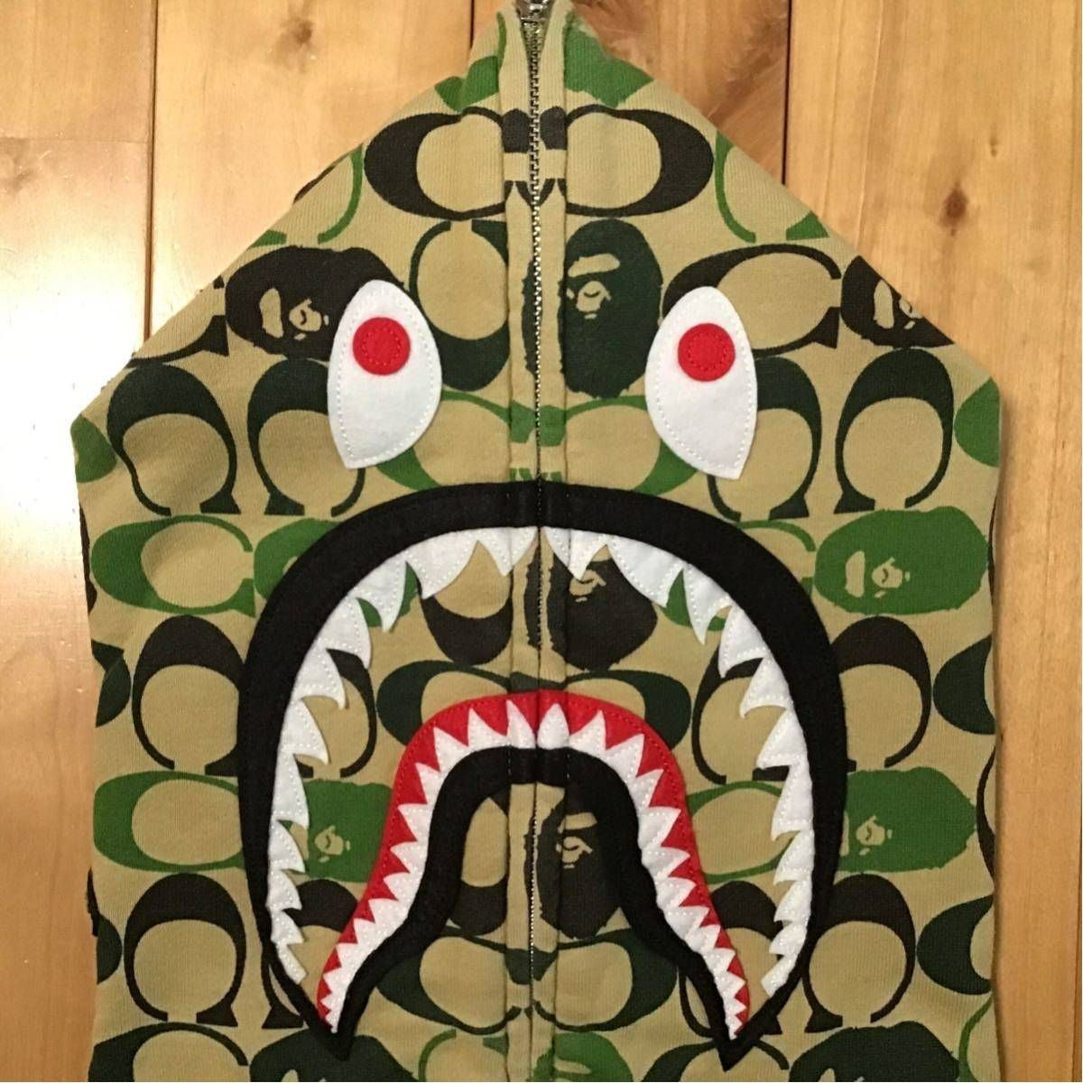 COACH × BAPE シャーク パーカー Sサイズ shark full zip hoodie a bathing ape エイプ ベイプ  アベイシングエイプ コーチ