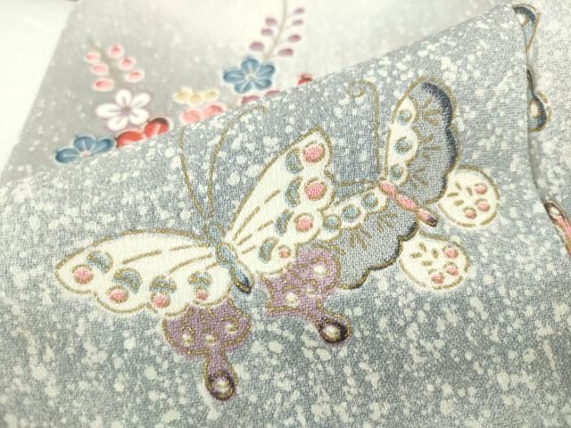 平和屋着物▽上質な小紋 単衣 作家物 鳳凰花蝶文 正絹 平和屋着物▽上質な小紋 単衣 作家物 鳳凰花蝶文 正絹