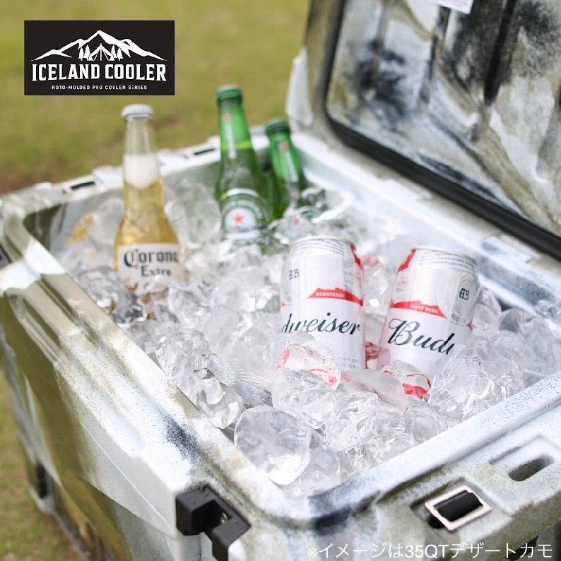 黒白　35QT ICELANDCOOLER アイスランドクーラー 35QT ICELANDCOOLER アイスランドクーラー ホワイトカモフラージュ