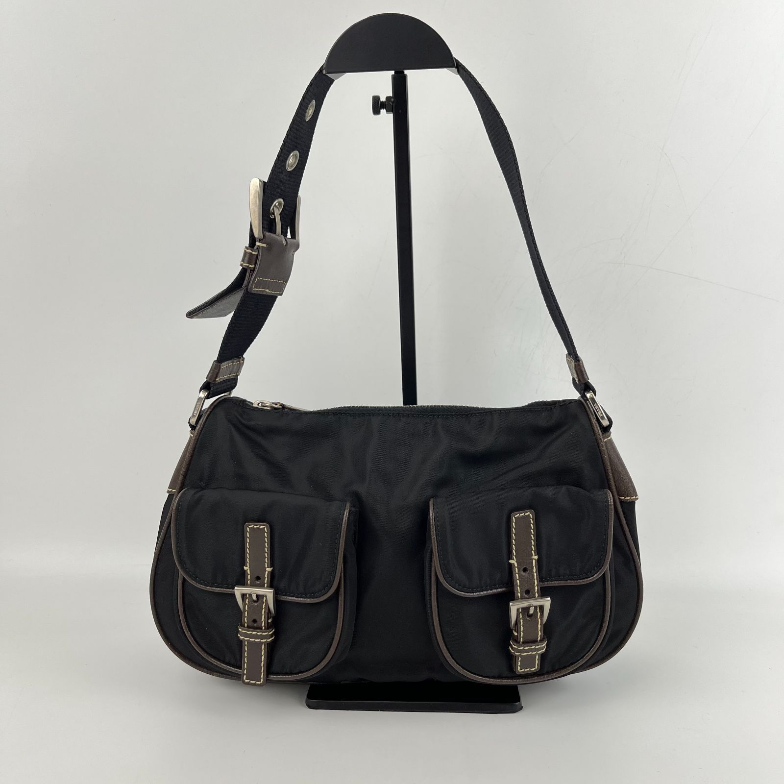 PRADA プラダ ショルダーバッグ 肩掛け ナイロン ブラック レディース  