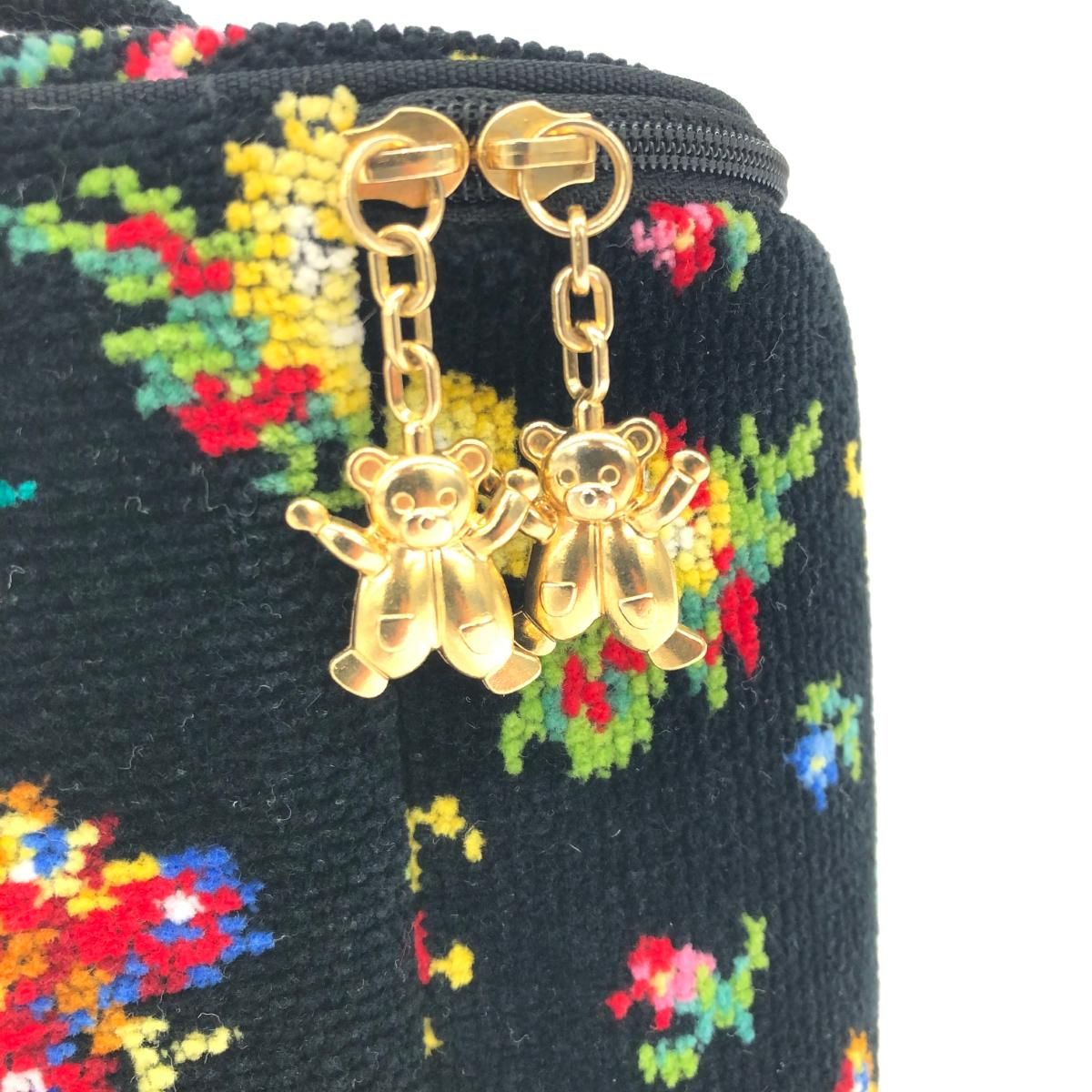 良好 FEILER フェイラー ハイジ/バニティ ポーチ ブラック シェニール