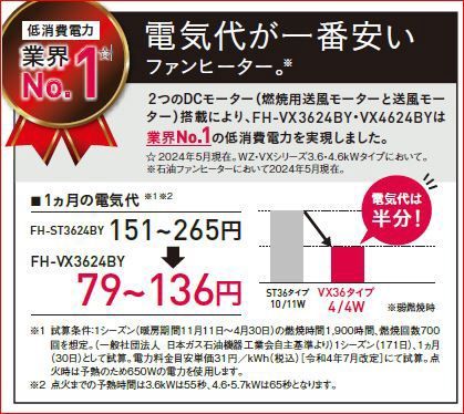 石油ファンヒーター FHVX4624BYW