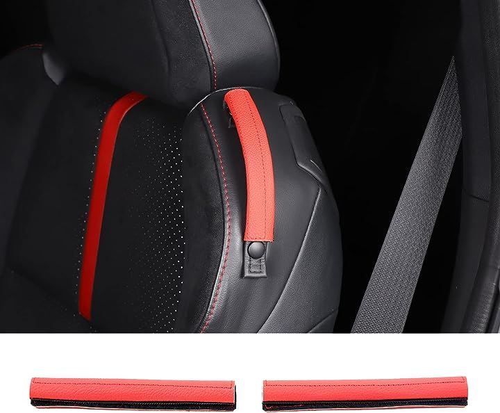 DIYUCAR 互換品トヨタ GR86 ZN8/スバル BRZ ZD8 2022 2023に対応 シートベルト カバー 車用 赤(レッド)