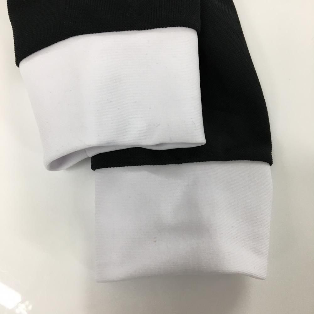 全国送料 無料！ TFW49 長袖ポロシャツ 黒×白 スタンドカラー 一部メッシュ レディース M ゴルフウェア TFW49 大好評販売中！