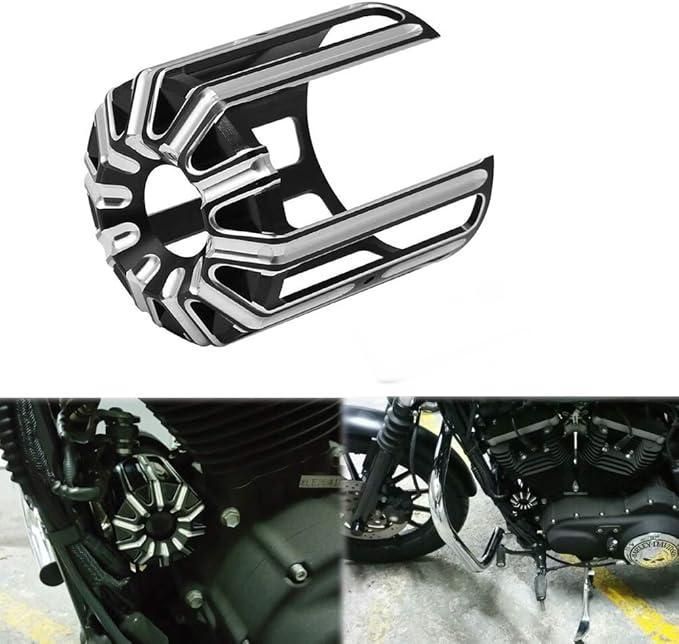 バイク用 オイルフィルターカバー CNCアルミ製 汎用タイプ ブラック