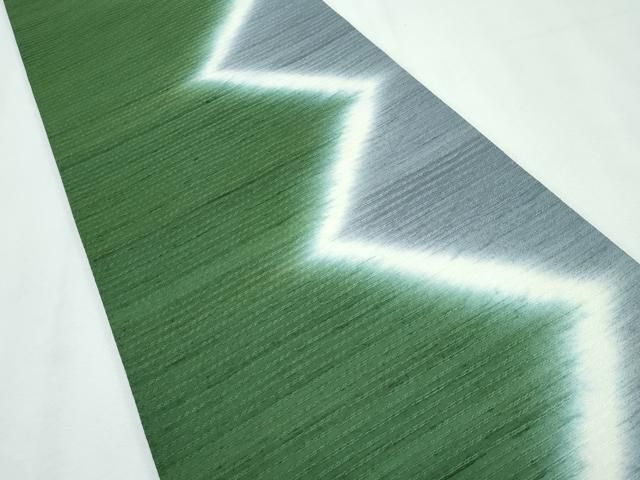 平和屋着物□極上 銀座もとじ 藤工房 丁官吉子作 全通柄袋帯 幾何学  