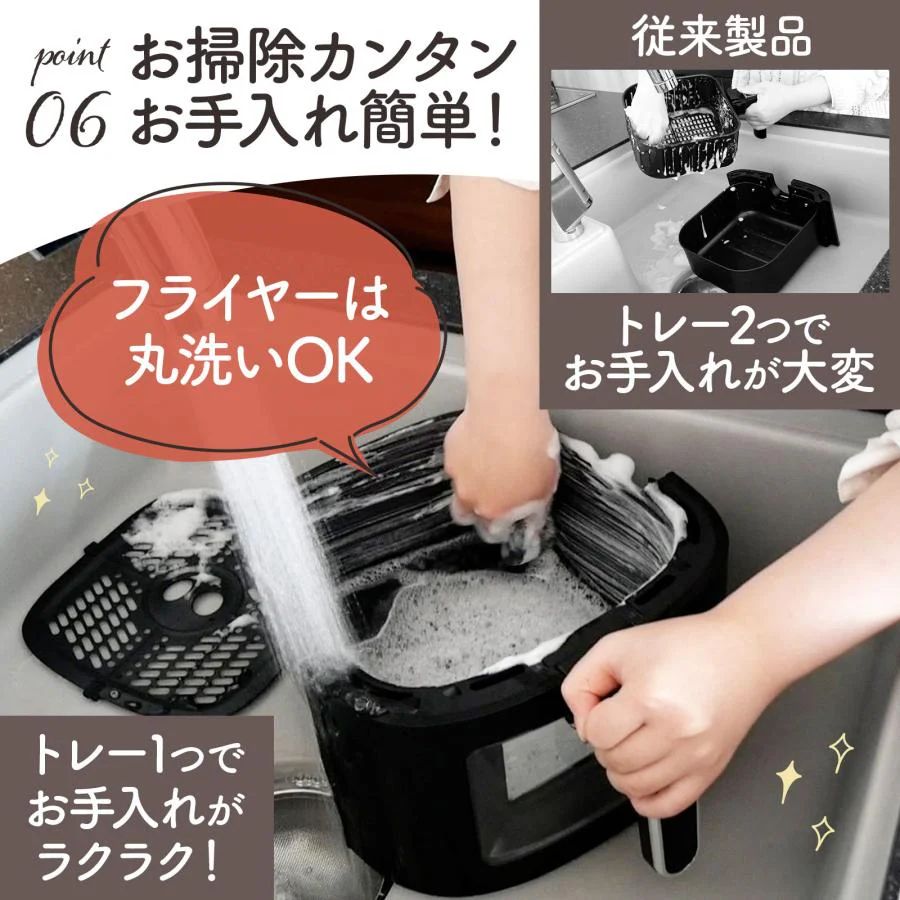11種類の調理メニュー 大容量6.3L