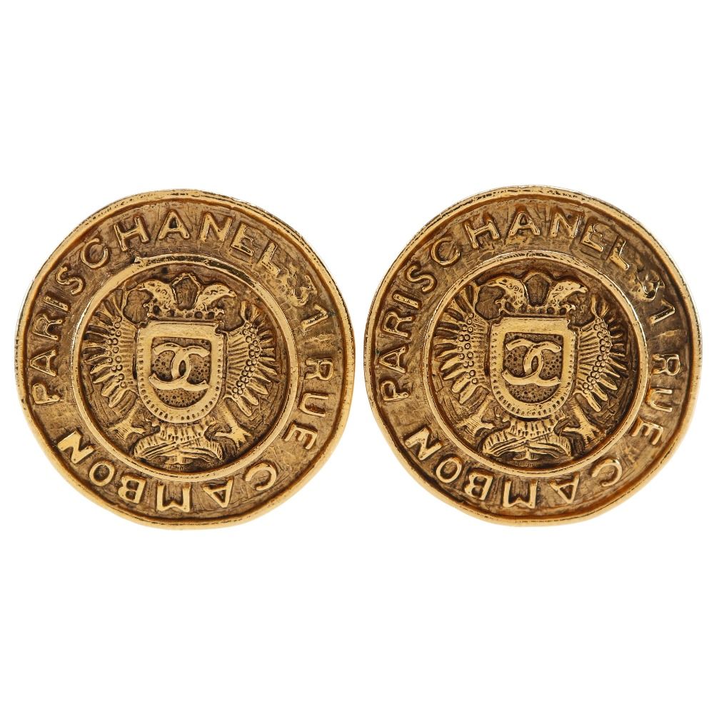 CHANEL シャネル ピアス ココマーク 31 カンボン ヴィンテージ 希少 日本直送】シャネル CHANEL ココマーク イヤリング 31 RUE