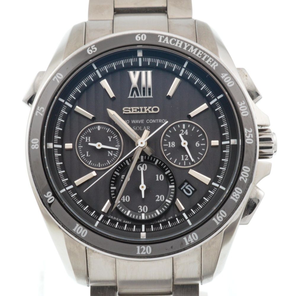 セイコー SEIKO SAGA153/8B82-0AL0 ブライツ ソーラー電波 メンズ良品箱付き H#136641