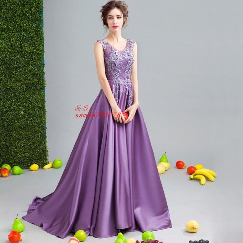 カラードレス 二次会 安い ロングドレス パーティードレス 結婚式 演奏会 イブニングドレス 発表会 バックレス 花嫁 コンサート フォーマルドレス 披露宴 am4a783778