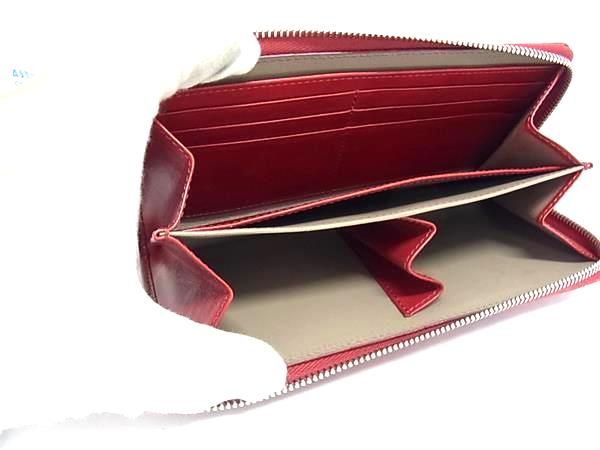 【SALE】現行モデル【美品】ヒロフ　Hirofu 長財布　赤 プラティカ】長財布 L字ファスナー レザー ロング ウォレット 本