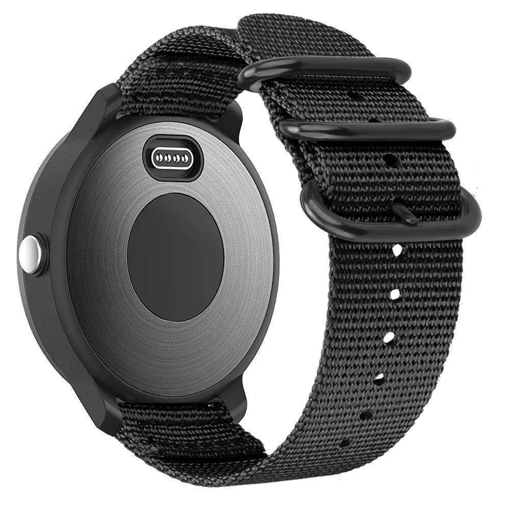 Fintie for Garmin Vivoactive 3 / Vivoactive 3 Music / Vivomove HR / ForeAthlete 245/645 Music バンド ベルト スポーツバンド 交換用ストラップ ウォッ [1ブラック]