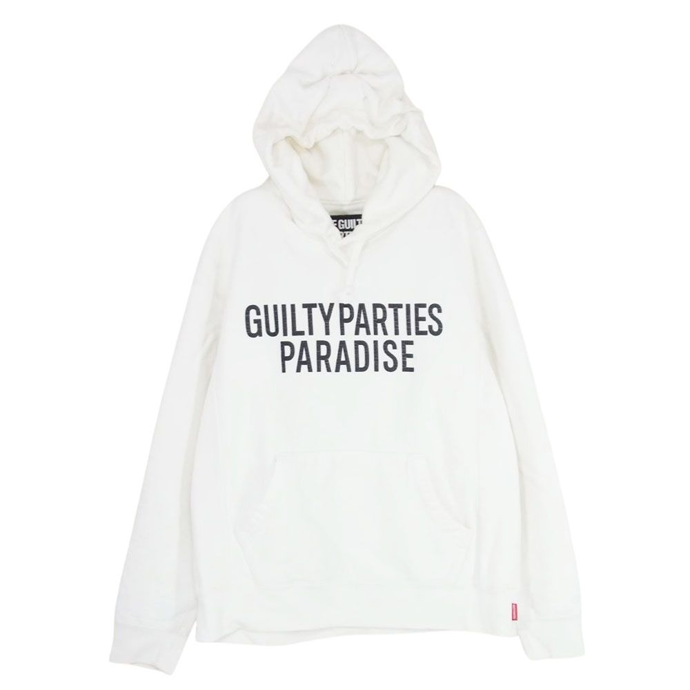 WACKO MARIA ワコマリア GUILTY PARTIES プリント プルオーバー スウェット パーカー ホワイト系 S【中古】