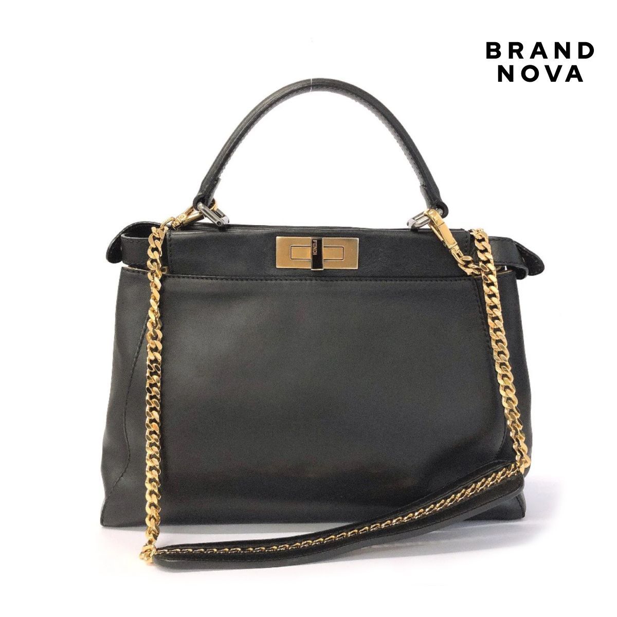 FENDI フェンディ レザー チェーン ストラップ ストラップユー