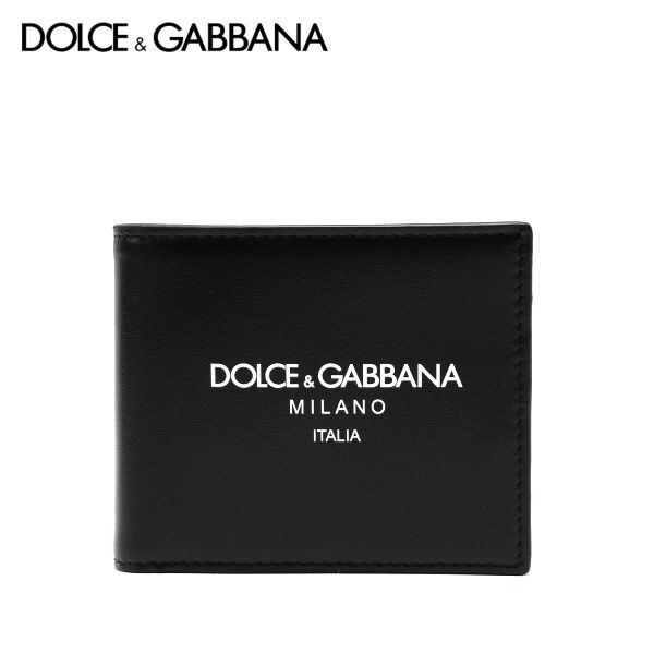 ドルチェ&ガッバーナ DOLCE&GABBANA  ロゴプリント 小銭入れ付 二つ折り財布【ブラック】 BP3102 AN244 HNII7/【2023-24AW】m-wallet