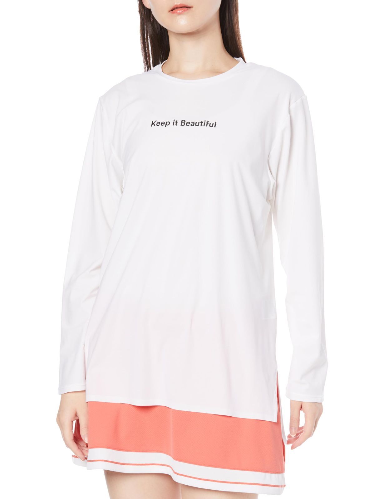 EW023102A テニスウェア ロングスリーブシャツ レディース ロングレングス 4wayストレッチ ellesse