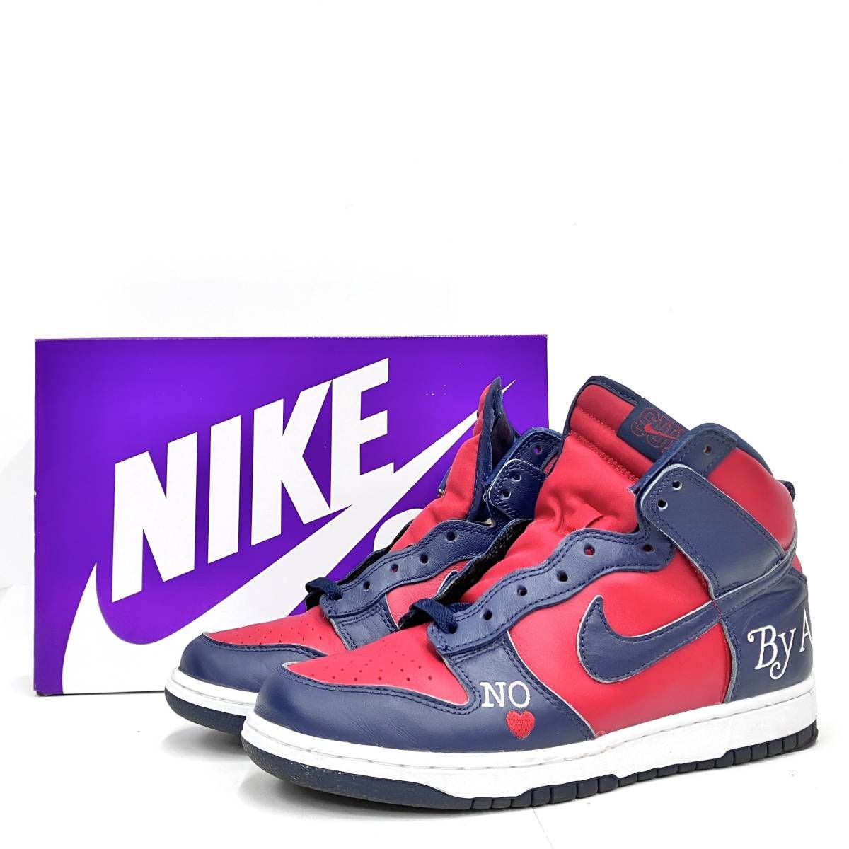 Supreme × Nike SB Dunk High By Any Means Red/Navy-White シュプリーム × ナイキ SB ダンク  ハイ DN3741-600 サイズ27.5cm - メルカリ