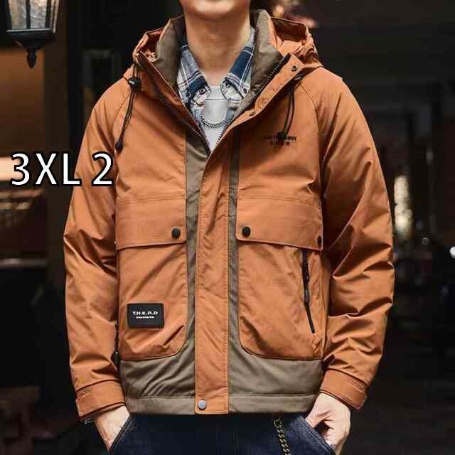3XL 2 秋冬 コーデ メンズ 服 シンプル ファッション オシャレ 大人 かっこいい 大きいサイズ ストリート 紳士服 ダウンジャケット ダックダウン 厚手 フード付き アウター アメリカン スタイル