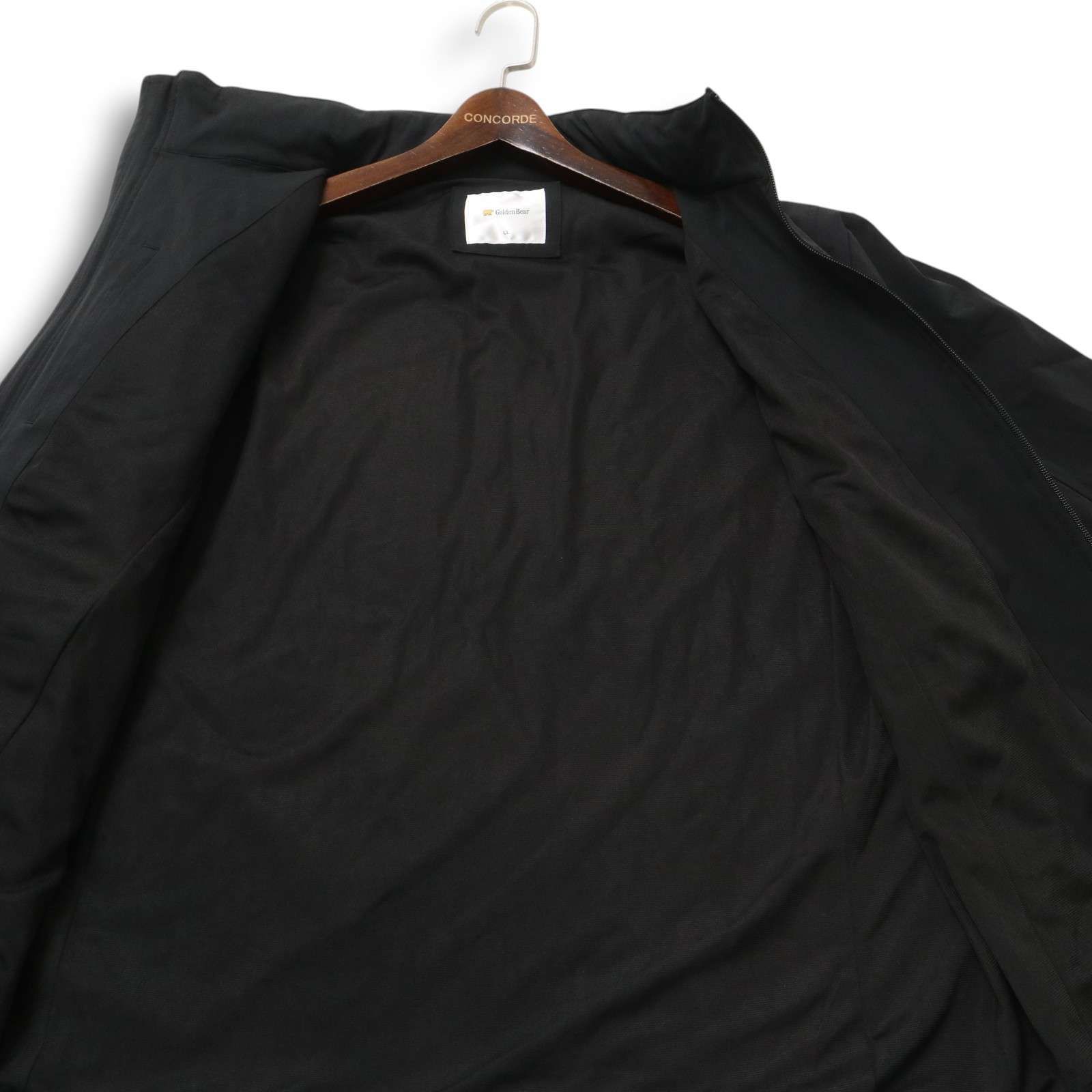 Golden Bear ゴールデンベア 秋冬 フード収納 ジャケット ブルゾン Sz.LL メンズ 黒 大きいサイズ
