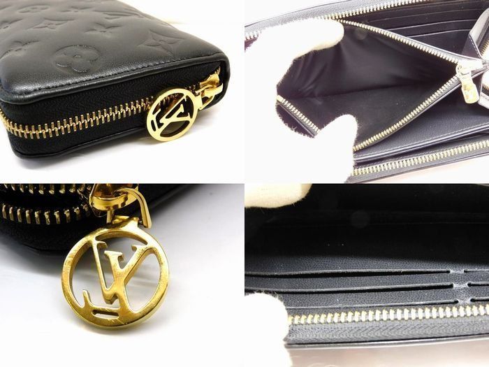 美品 ヴィトン M81510 □ モノグラム エンボスクッサン ジッピー
