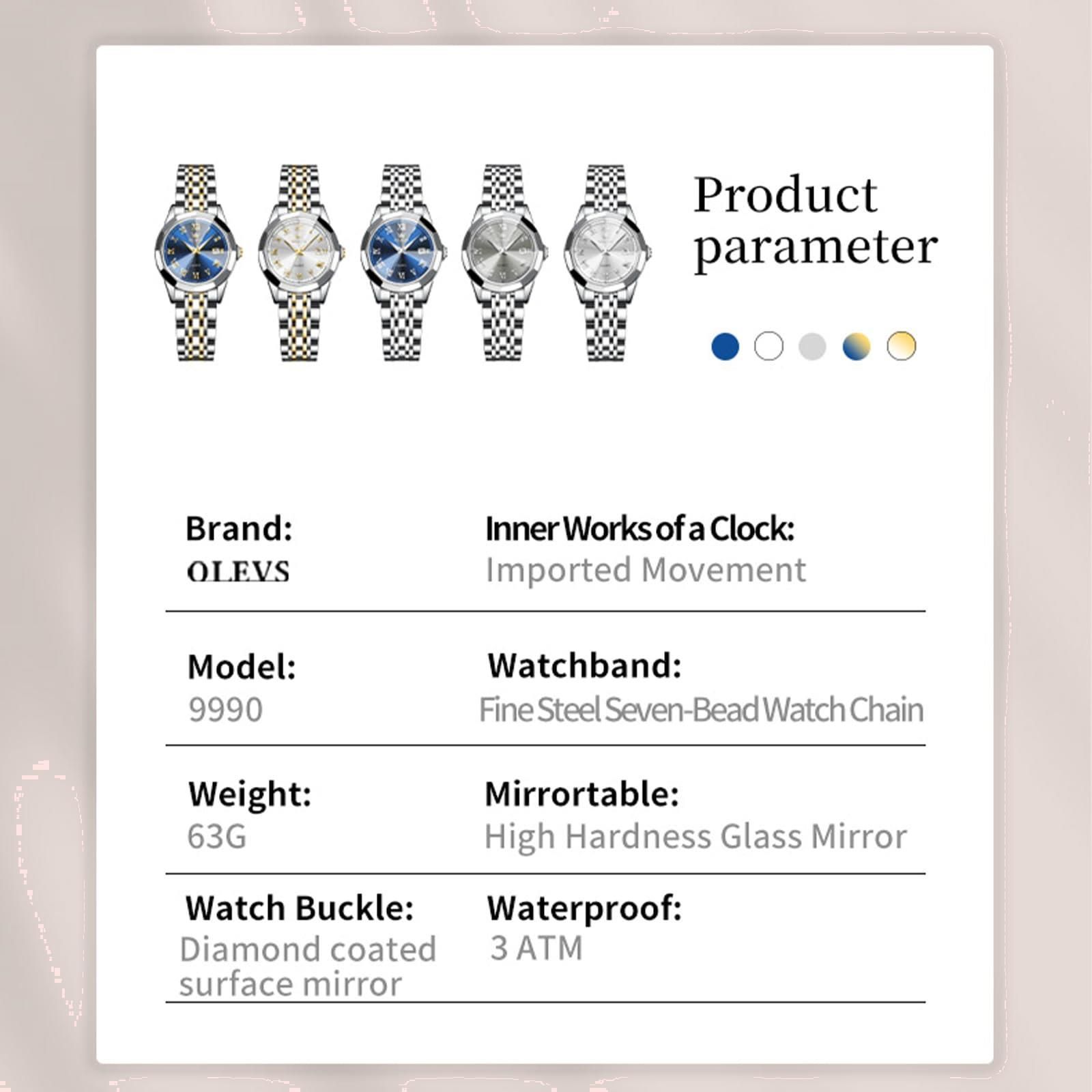 ステンレスバンド 女性用うで時計