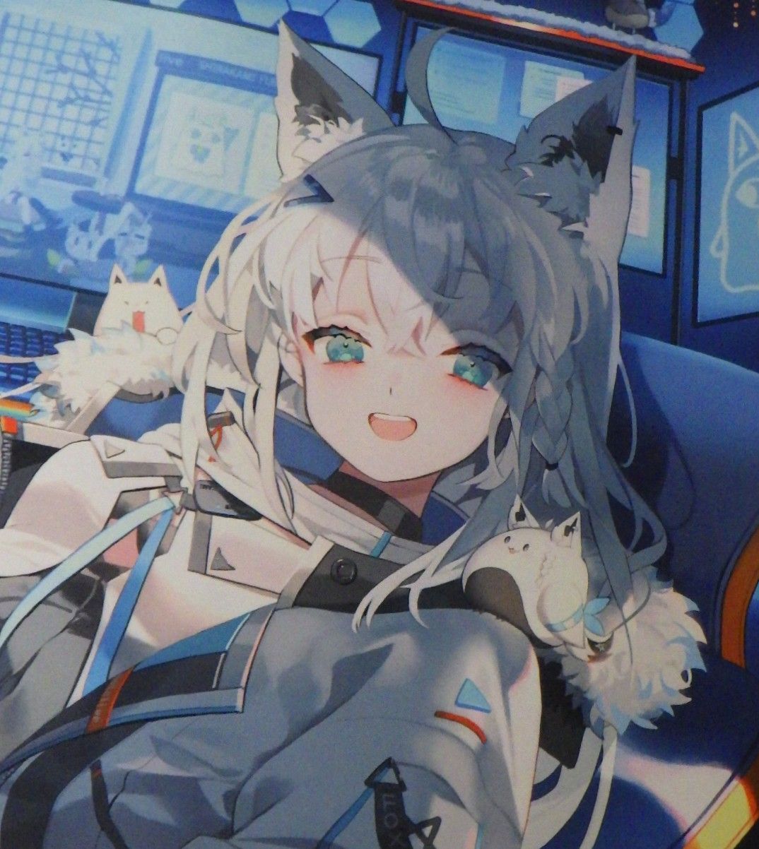 36.ホロライブ 白上フブキ 活動4周年記念 ラバーマット 中古