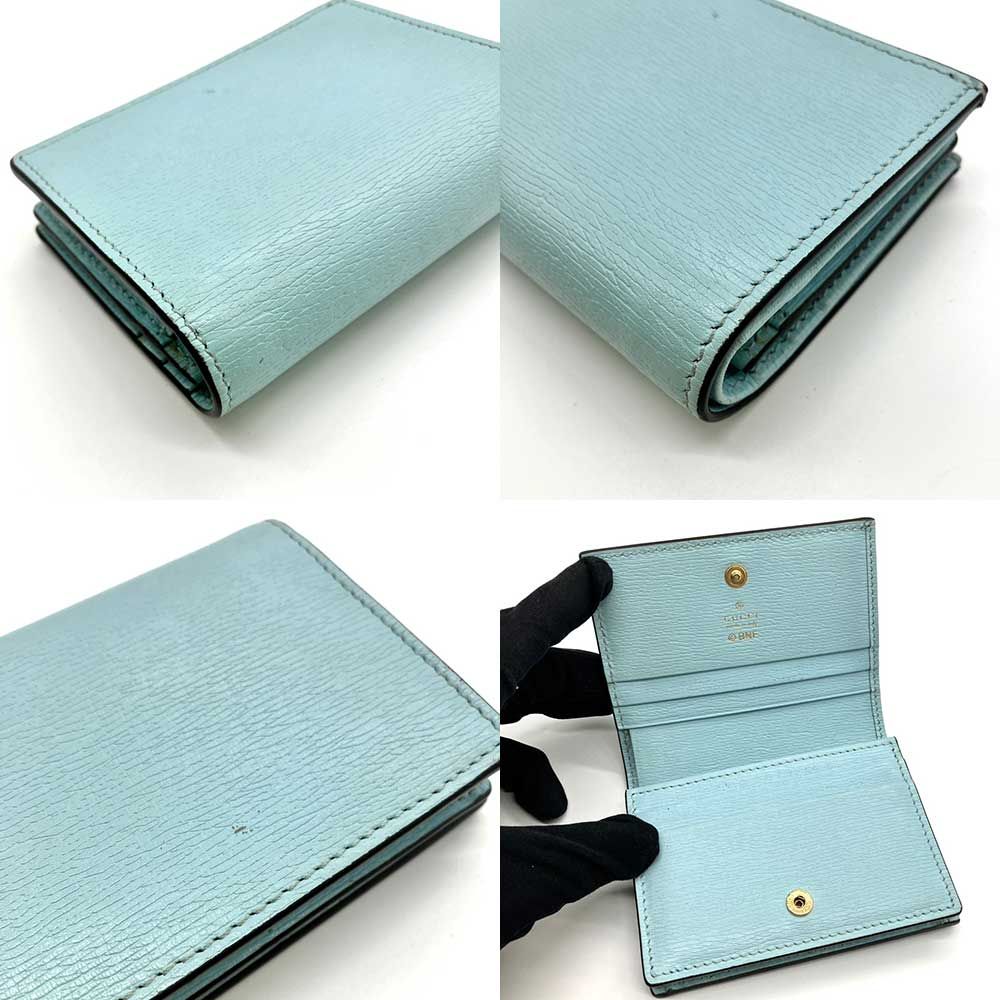 グッチ 財布 ばなにゃ コンパクトウォレット 701009 ライトブルー  
