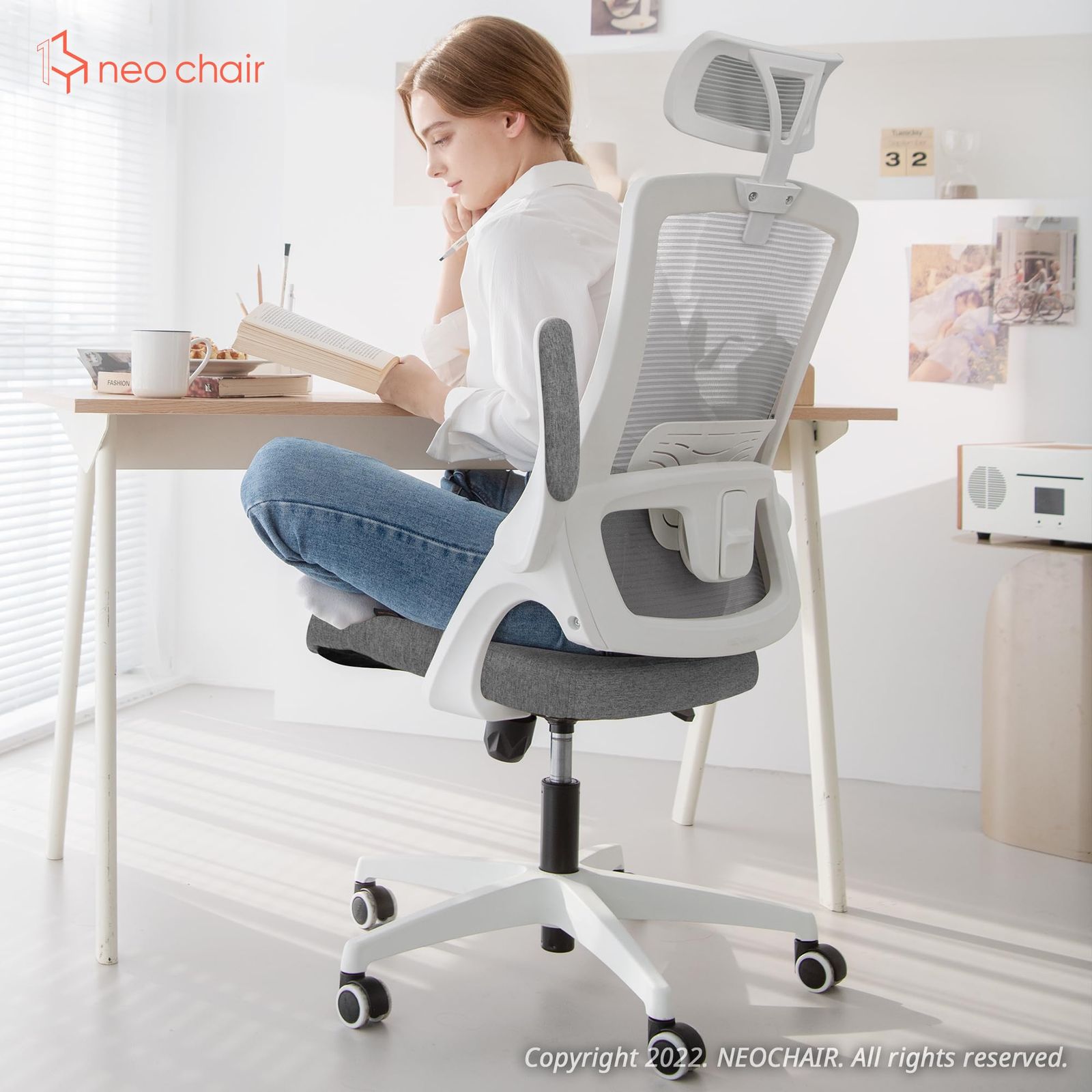 オフィスチェア デスクチェア NEOCHAIR メッシュ 【3Dで支える2重 