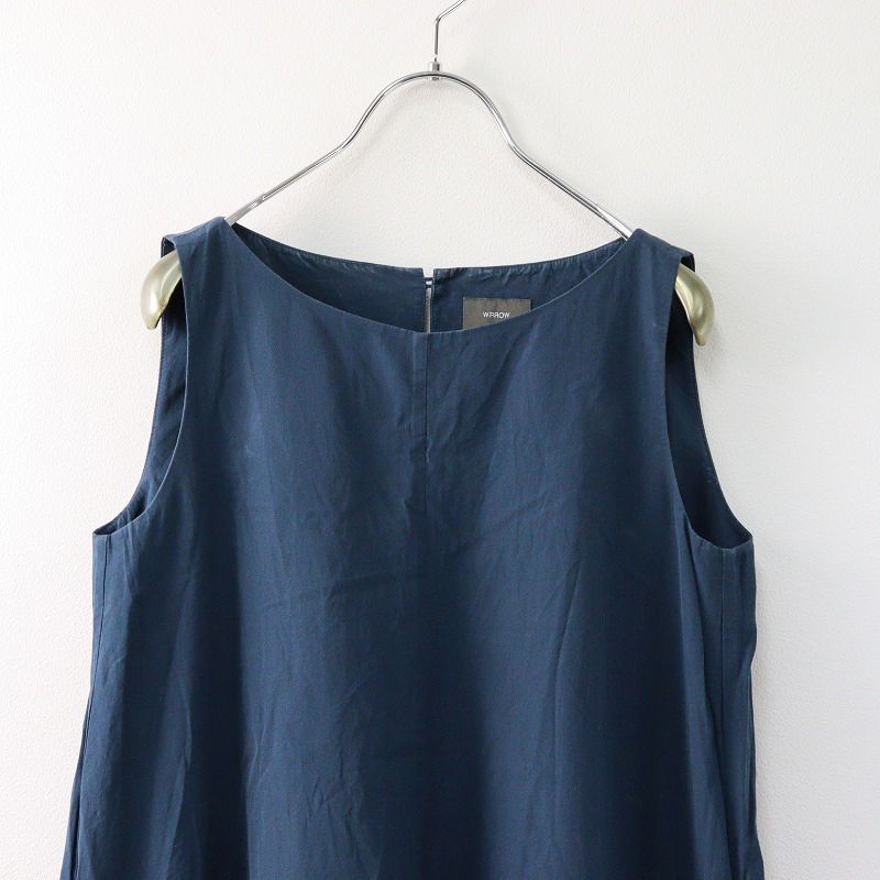 ウィロウ WIRROW コットン ノースリーブ Aライン ドレス 1/ブルー系  